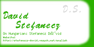 david stefanecz business card